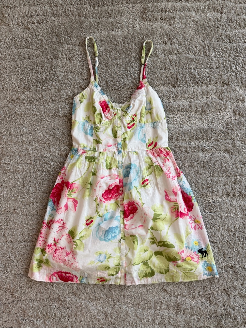 EUC Y2K Abercrombie & Fitch Size Small 100% Cotton Babydoll Dress